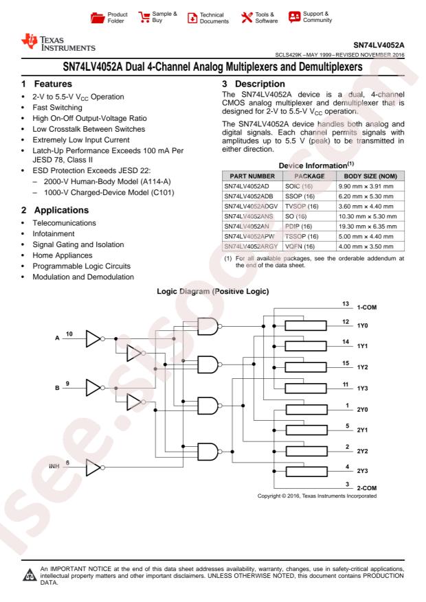 SN74LV4052ADR