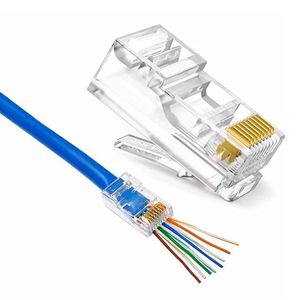 سوکت میان گذر شبکه نری CAT6 بسته 10 عددی