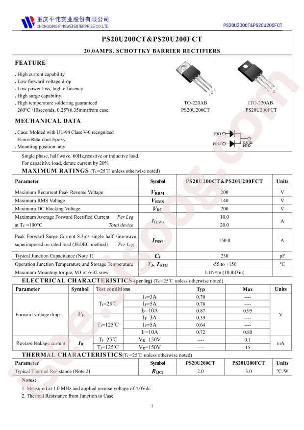PS20U200CT