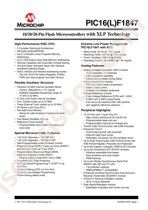 PIC16LF1847-I/MV