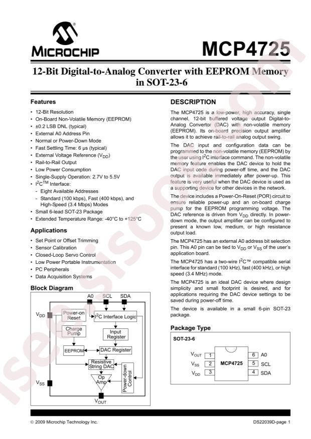 MCP4725A0T-E/CH