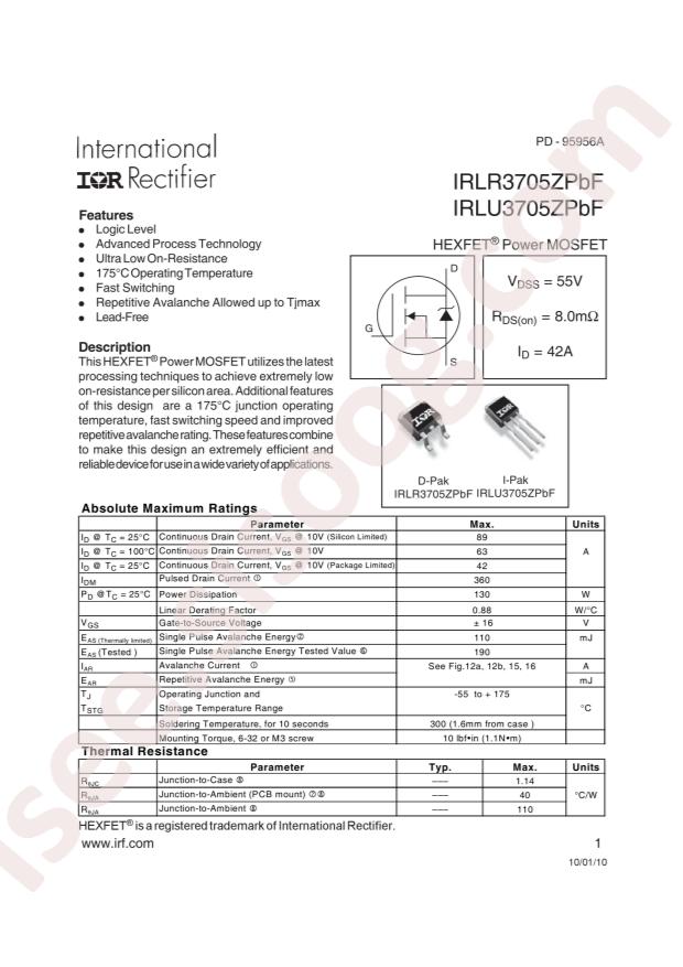 IRLR3705ZTRPBF