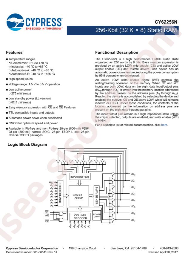 CY62256NLL-55ZXIT