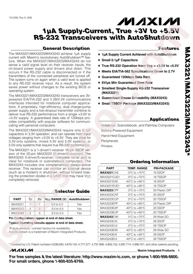 MAX3221CAE