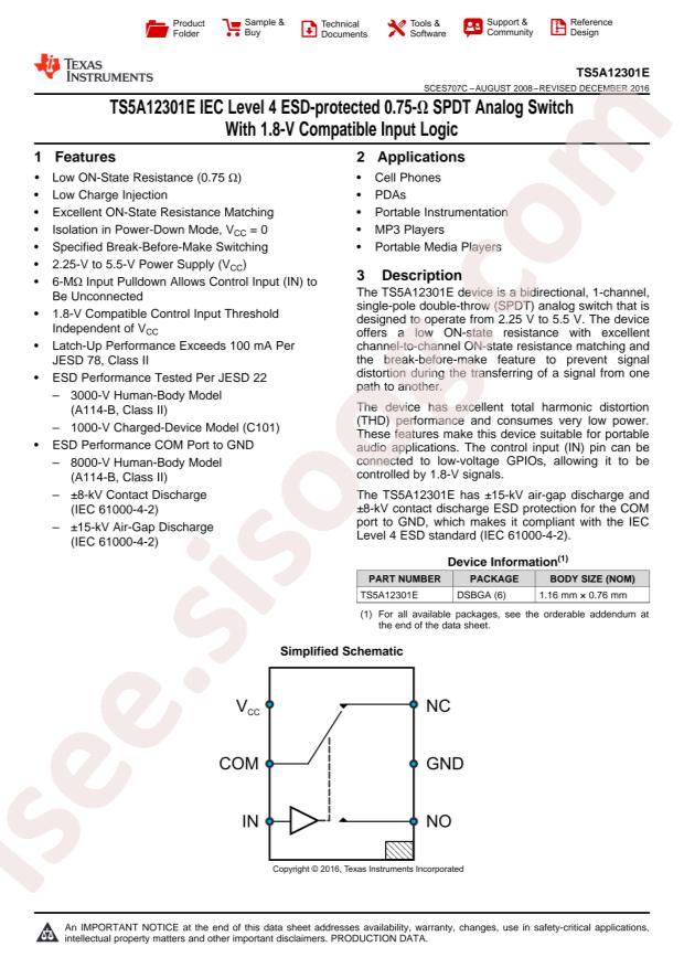 TS5A12301EYFPR