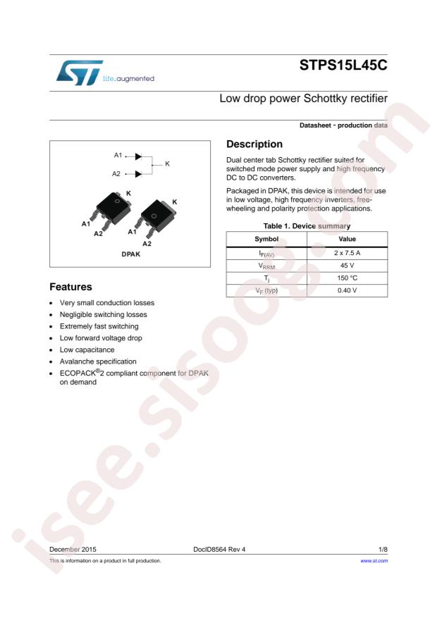 STPS15L45CB-TR