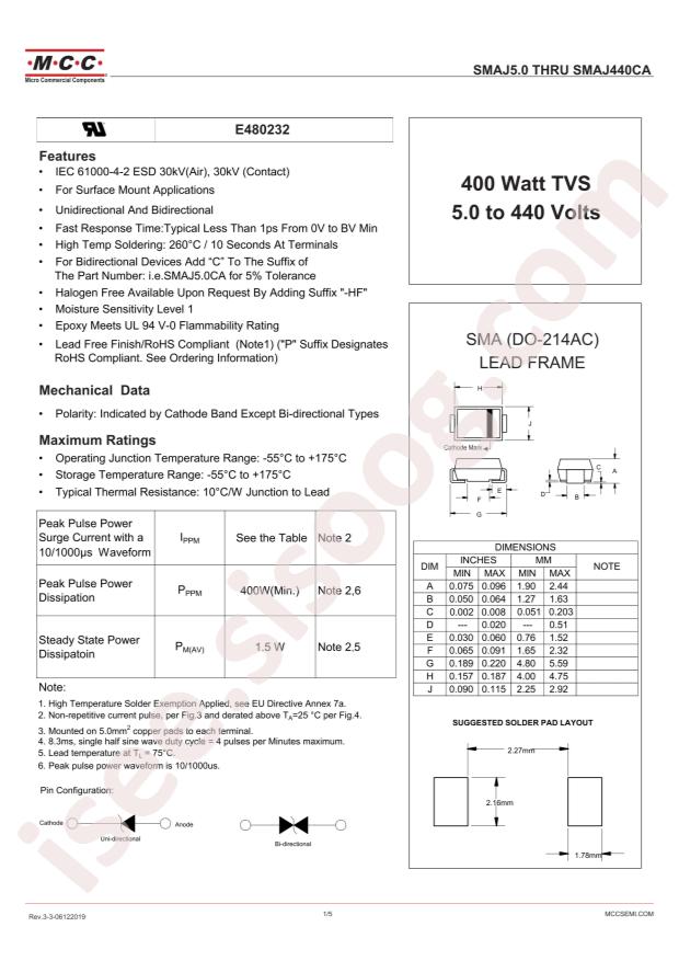 SMAJ58CA-TP