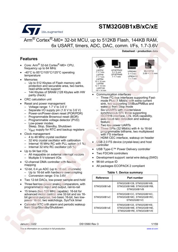 STM32G0B1VET6