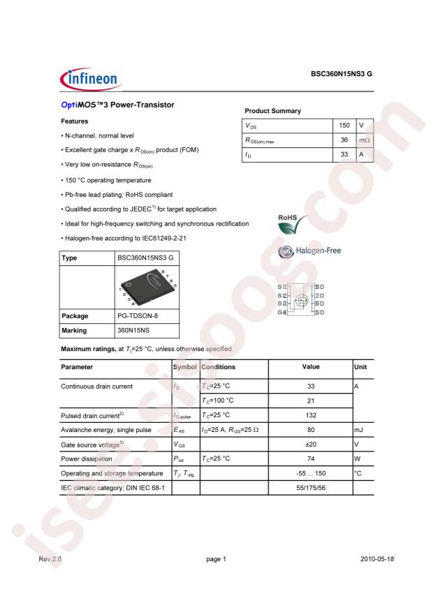 BSC360N15NS3 G