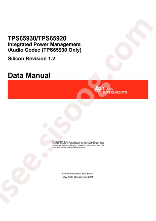 TPS65930A2ZCHR