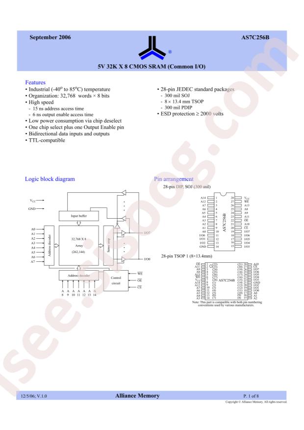 AS7C256B-15PIN