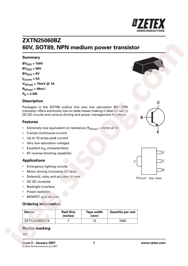 ZXTN25060BZTA