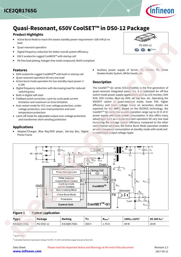 ICE2QR1765G