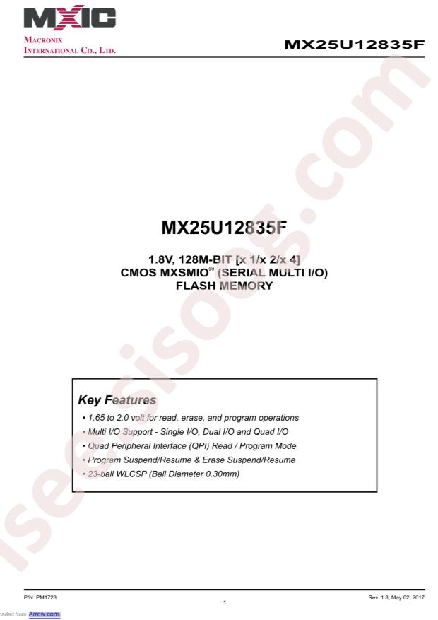 MX25U12835FZ2I-10GTR