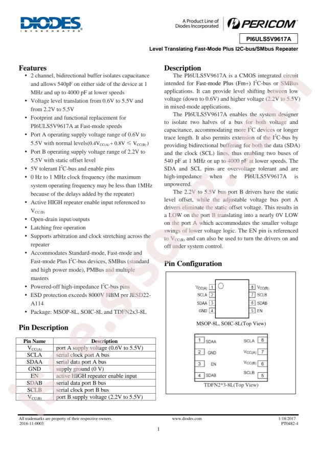 PI6ULS5V9617AUEX