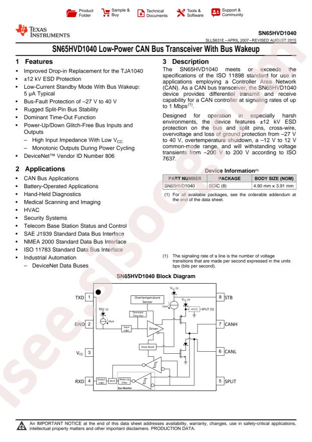 SN65HVD1040DR