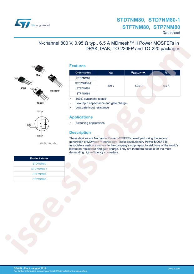 STD7NM80