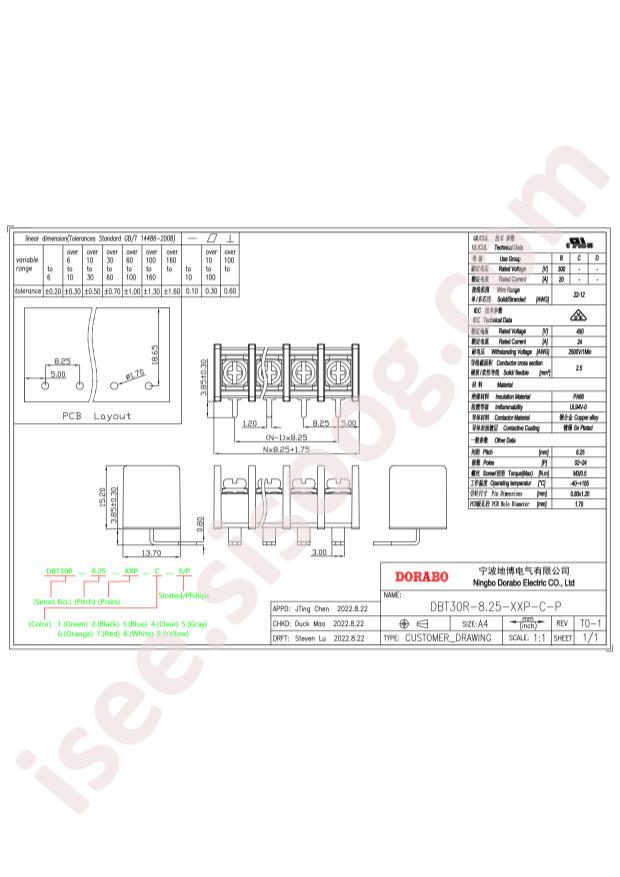 DBT30R-8.25-8P-BK-P