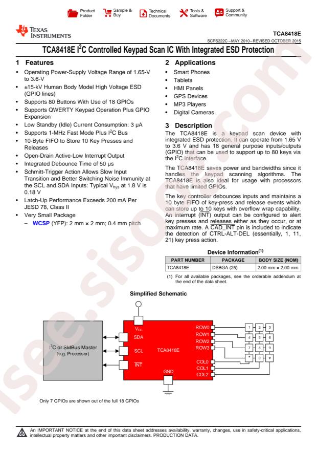 TCA8418EYFPR