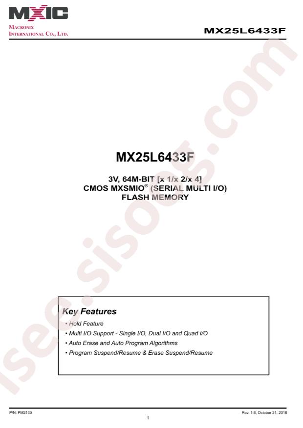 MX25L6433FM2I-08G