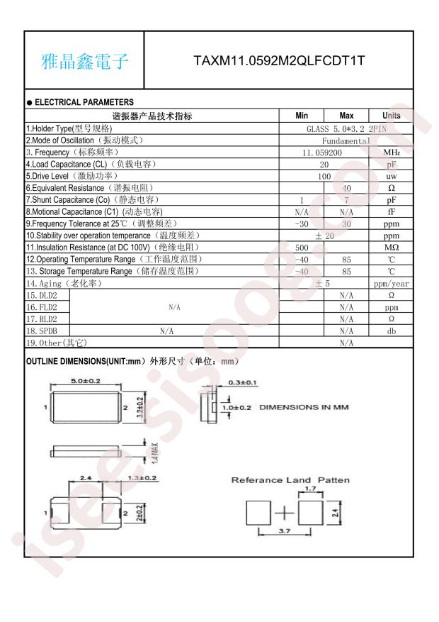 TAXM11.0592M2QLFCDT1T