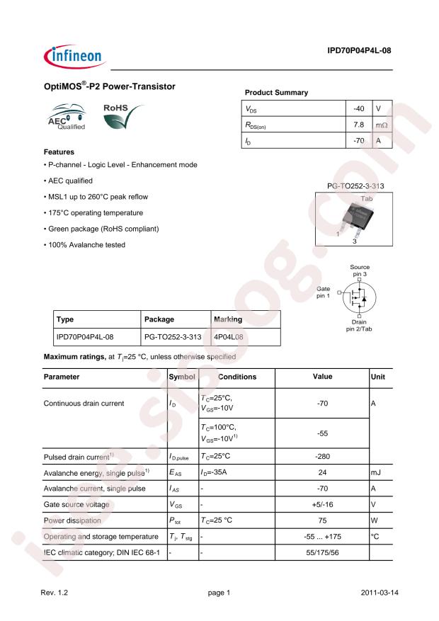 IPD70P04P4L-08