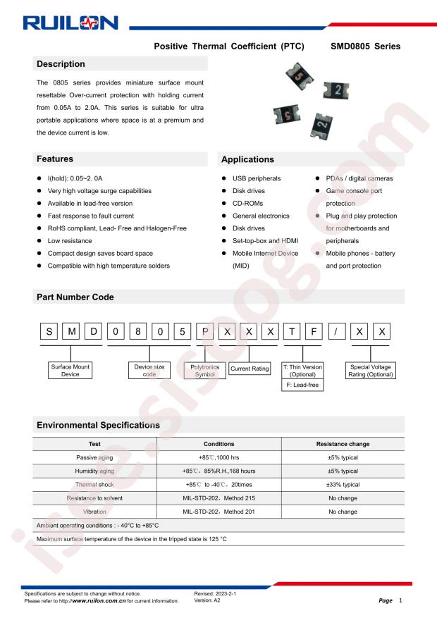 SMD0805P005TF