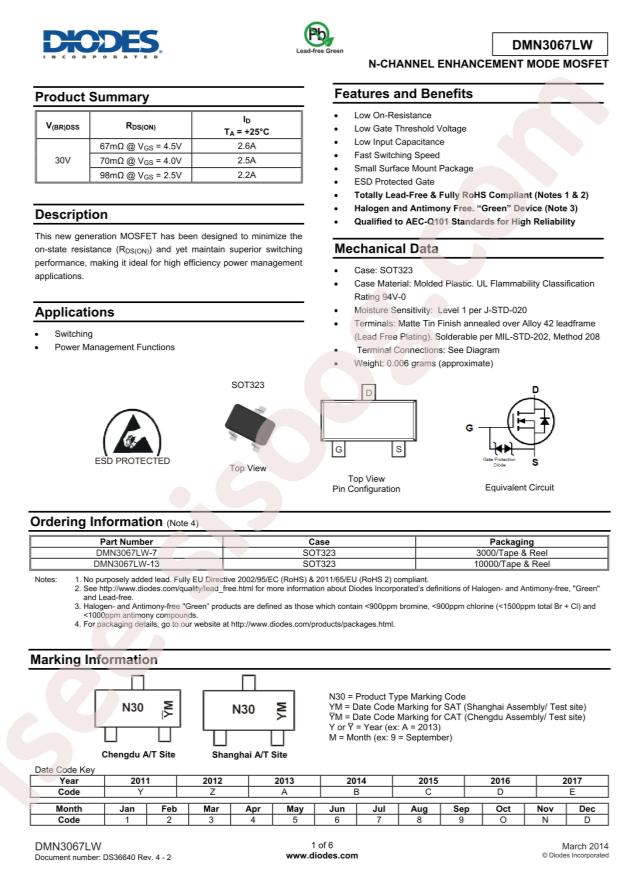 DMN3067LW-7
