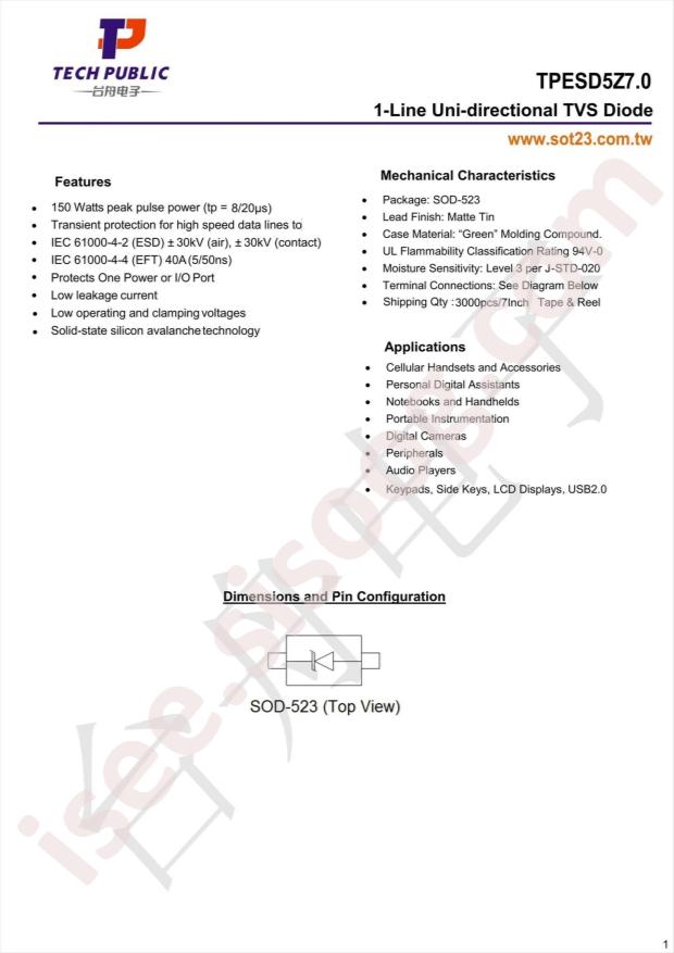 TPESD5Z7.0