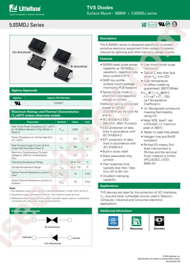 5.0SMDJ75A