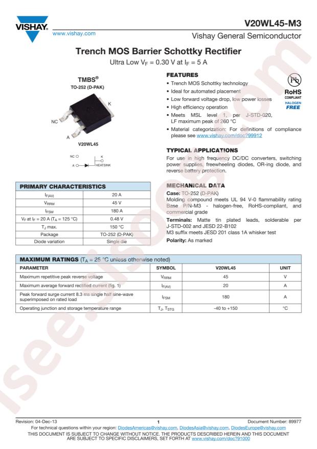 V20WL45-M3/I