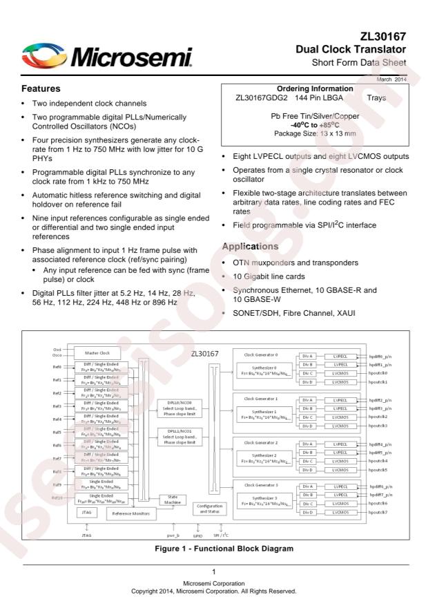 ZL30167GDG2