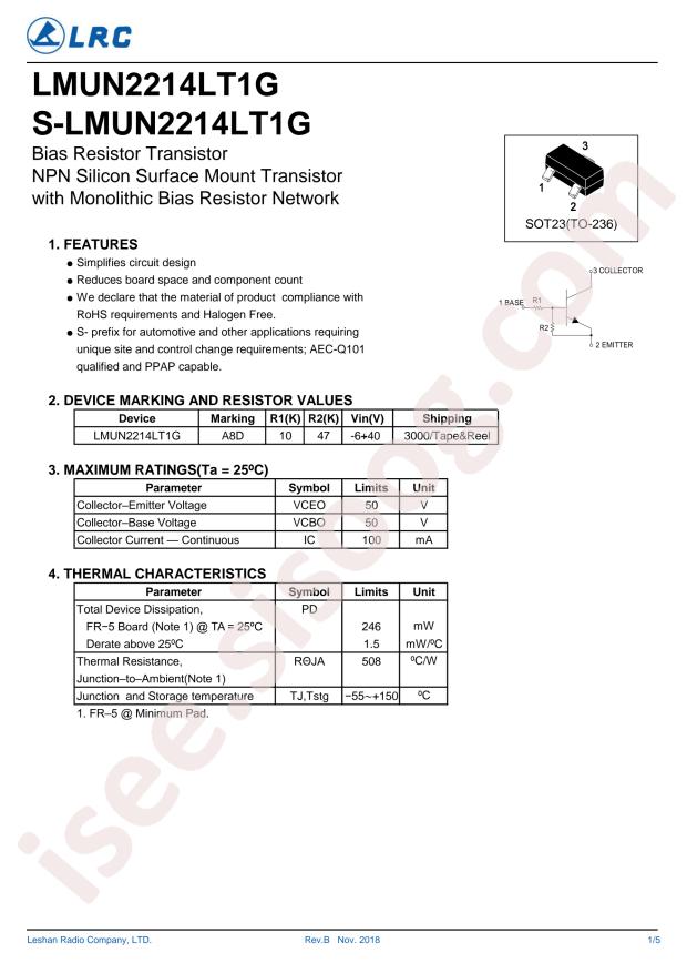 LMUN2214LT1G