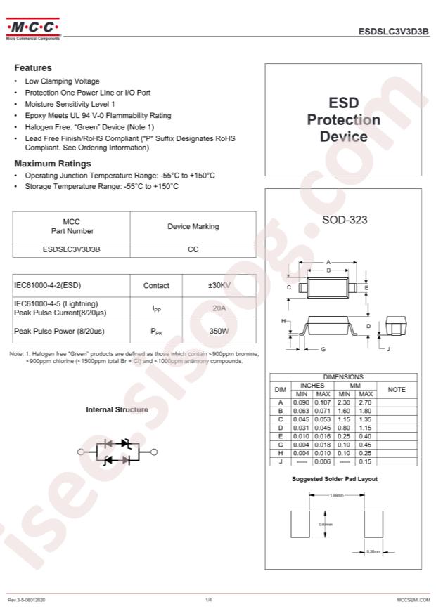 ESDSLC3V3D3B-TP