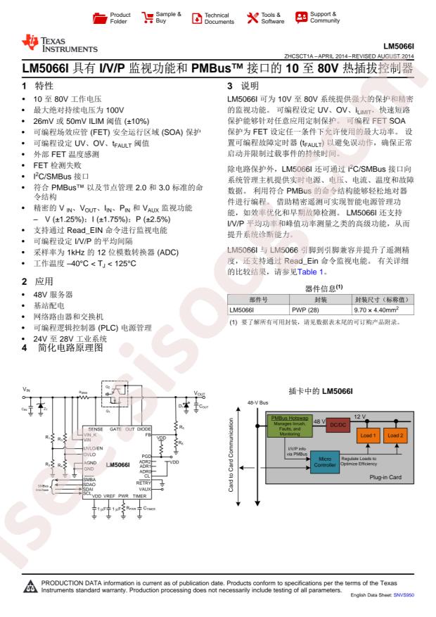 LM5066IPMHX/NOPB