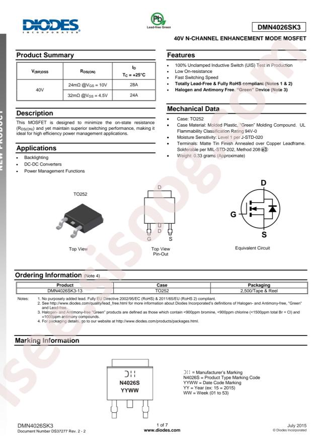 DMN4026SK3-13
