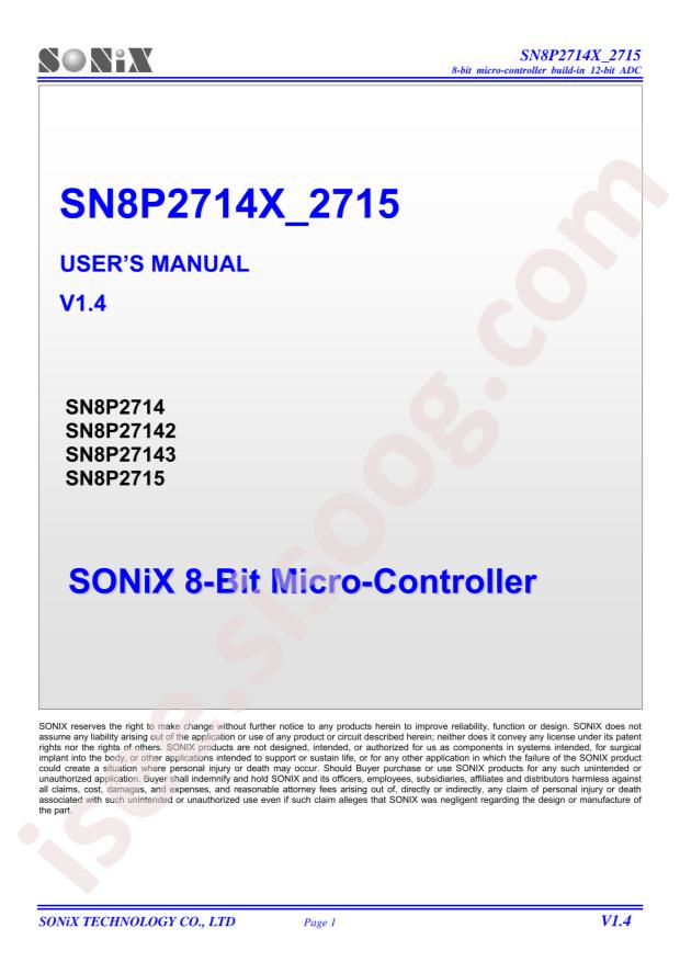 SN8P27142SG