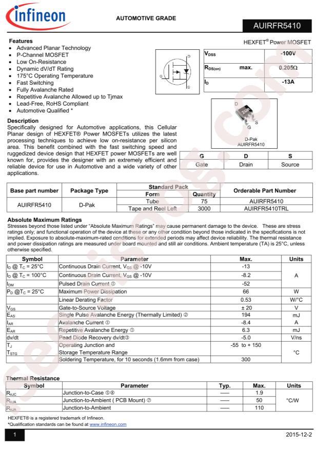 AUIRFR5410TRL