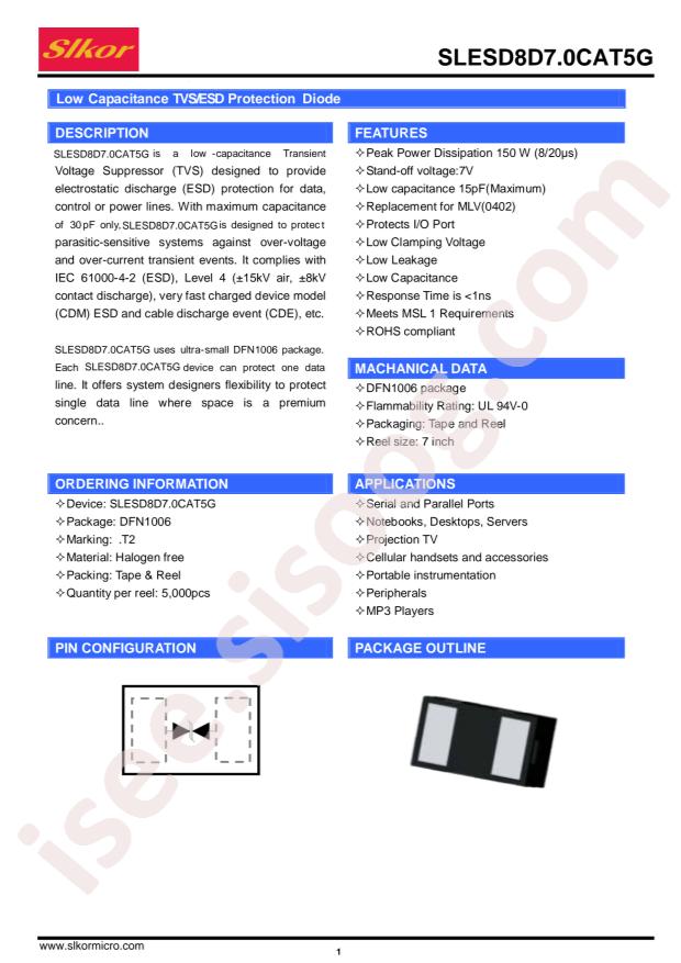 SLESD8D7.0CAT5G