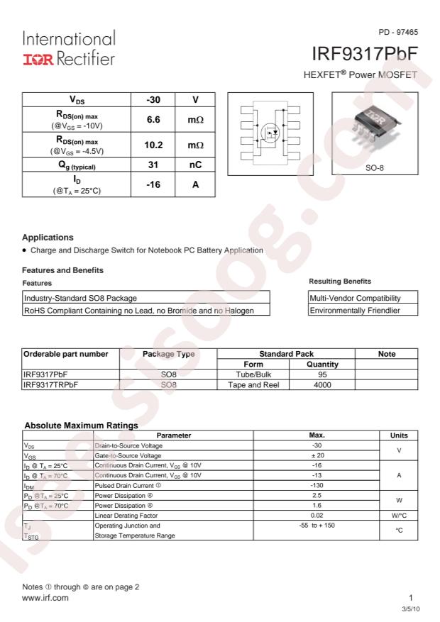 IRF9317TRPBF