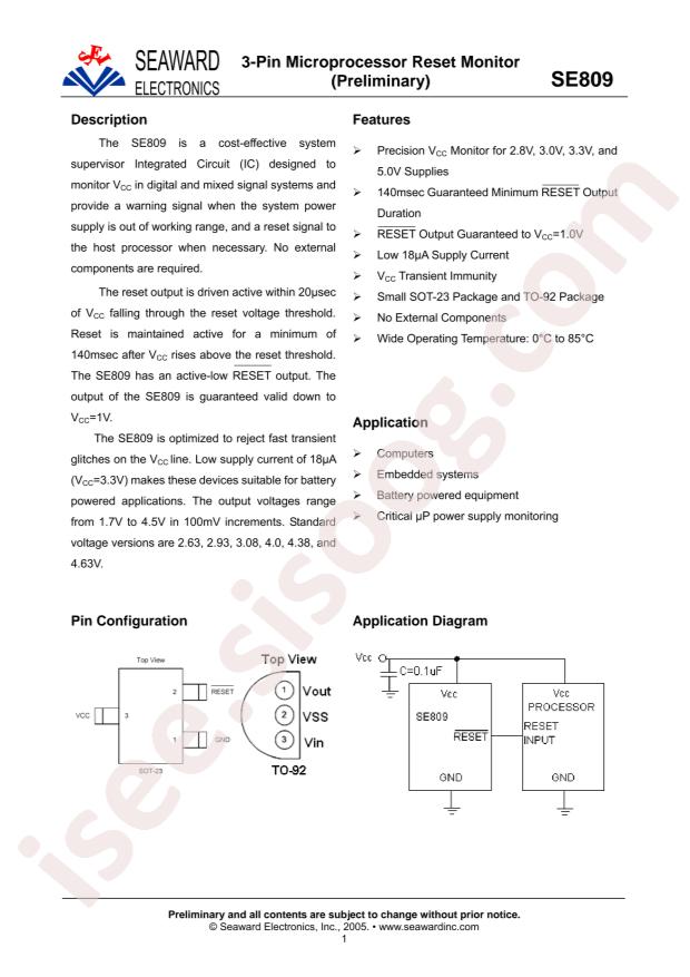 SE809-LF-3.08V