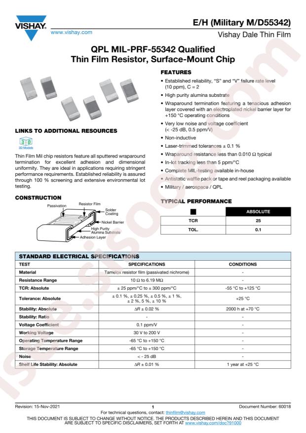 VISHAY M55342E06B20B5STI