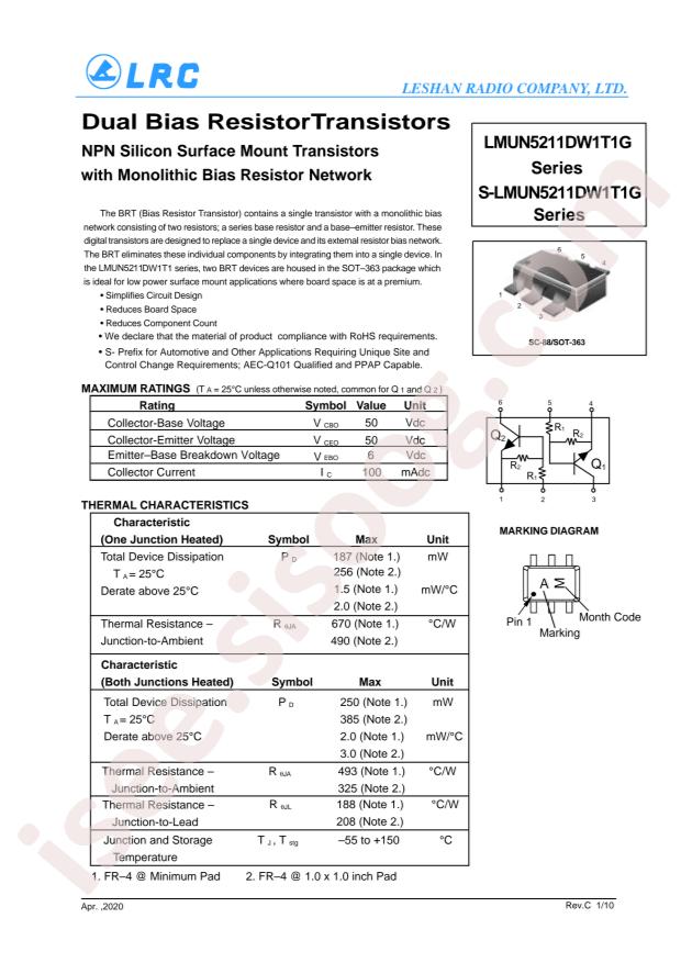 S-LMUN5211DW1T1G