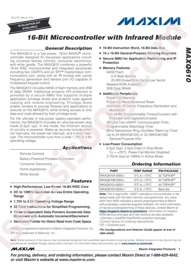 MAXQ610A-0000+