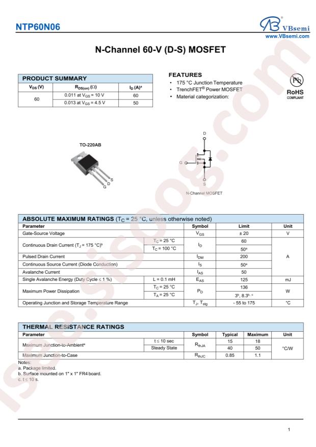NTP60N06-VB