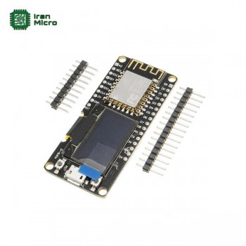 بورد توسعه NodeMCU با نمایشگر OLED و هسته وای فای ESP8266-12F و مبدل CP2102