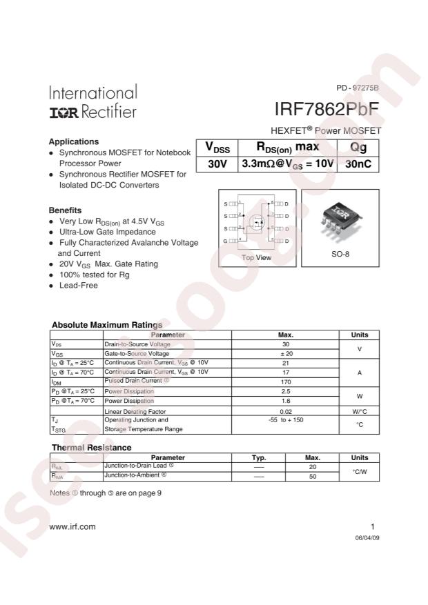 IRF7862TRPBF