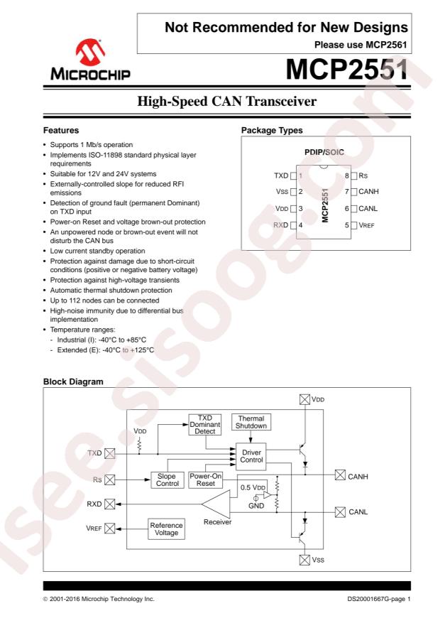 MCP2551-I/P