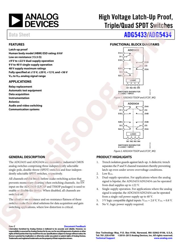 ADG5434BCPZ-REEL7