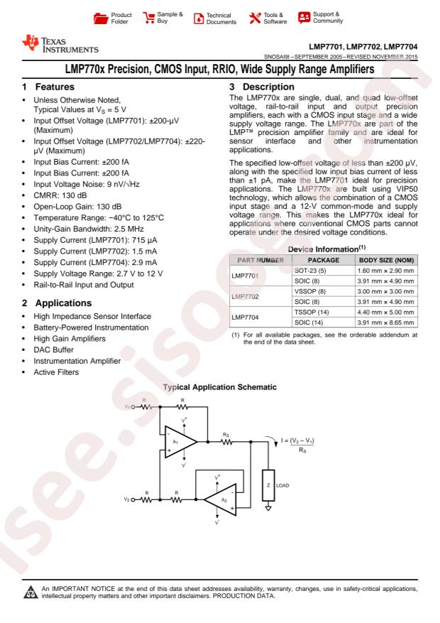 LMP7702MA/NOPB